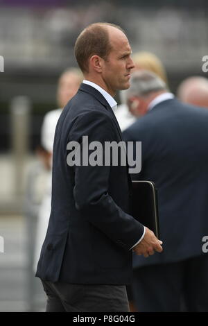 Private Secretary, Herzog von Sussex, Ed Lane Fox am Trinity College während der Königlichen Besuch in Dublin, Irland. Stockfoto