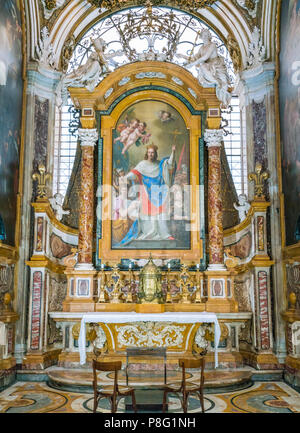 Saint Louis der Französischen Kapelle in der gleichnamigen Kirche in Rom, Italien. Stockfoto