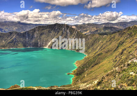 Quilotoa Kratersee, Ecuador Stockfoto