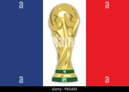 Flagge Frankreich und Wm, Vector Illustration Stock Vektor