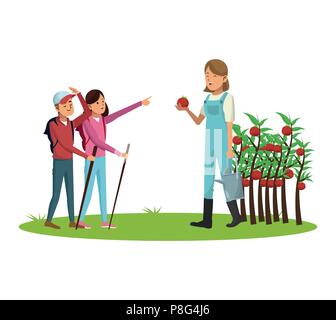 Menschen und Gartenarbeit Stock Vektor