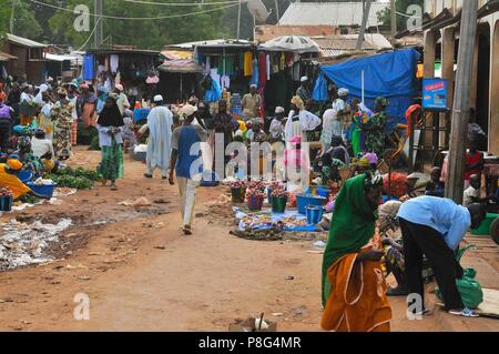 Markt Szene Banjul Westafrika Stockfoto