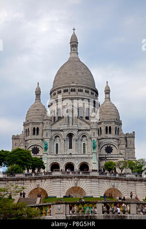 Sacre-Cour, die Basilika des Heiligen Herzens von Paris, Rue du Chevalier de la Barre, Frankreich, Europa Stockfoto