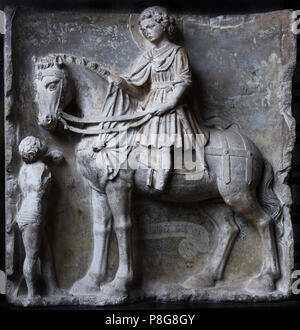 Saint Martin und der Bettler, von toskanischen Meister von 1436, Avesa (Verona), Kloster von San Martino, 15. Jahrhundert, Italien, Italienisch. Stockfoto