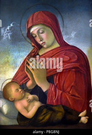 Madonna col Bambino - Madonna mit Kind, von Giovanni Bellini (1430-1516, Italien, Italienisch. Stockfoto