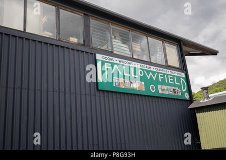 Ein Dorf im Dorf, Staveley Mill Yard ist eine Sammlung von Unternehmen, sowohl die Industrie- als auch den Einzelhandel, Lake District Stockfoto