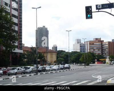 Zeichen Plaketten, Vila Mariana, São Paulo, Brasilien Stockfoto