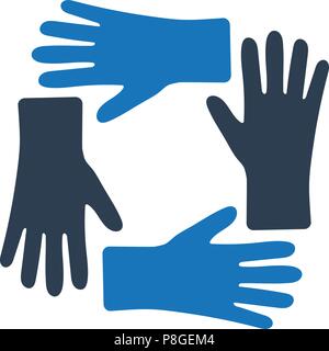 Teamwork Einheit Symbol Stock Vektor