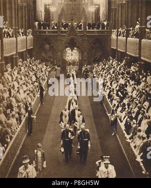 "Prime Minister in der Abtei", 12. Mai 1937. Artist: Unbekannt. Stockfoto