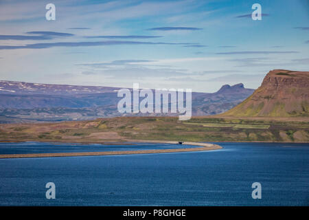 Landschaften, Gilsfjordur Fjord, Westfjorde, Island Stockfoto