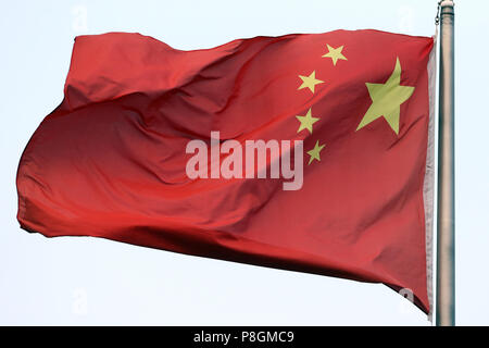 Hongkong, China, National Flagge der Volksrepublik China Stockfoto