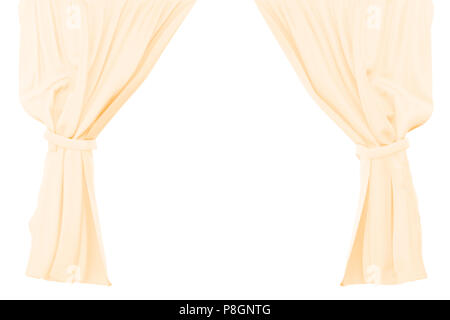 Lichtvorhänge auf weißem Hintergrund. Beschneidungspfad gehören. 3D-Rendering Stockfoto