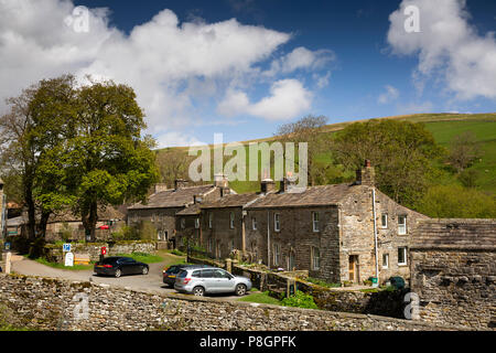 Das VEREINIGTE KÖNIGREICH, England, Yorkshire, Swaledale, Keld, Häuser um Dorfzentrum Stockfoto