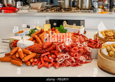 Fleisch Beweidung Platter für große Partei Stockfoto