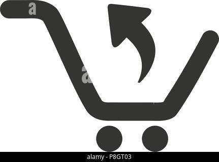 Aus Warenkorb entfernen" klicken. Stock Vektor