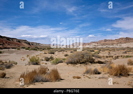 UT 00425-00... UTAH - wahweap Creek und die Verwendung Trail bis Tal zu den Wahweap Hoodoos im Grand Staircase - Escaloante National Monument. Stockfoto