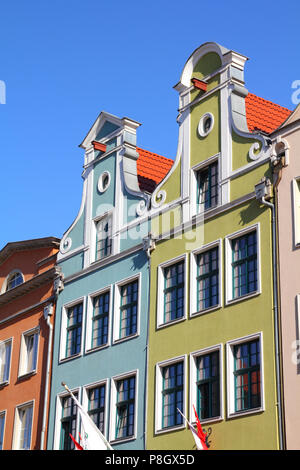 Polen - Danzig Stadt (wissen Sie auch NAS-Danzig) in der Region Pommern. Typische Wohnung Gebäude. Stockfoto