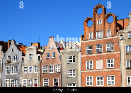 Polen - Danzig Stadt (wissen Sie auch NAS-Danzig) in der Region Pommern. Typische Wohnung Gebäude. Stockfoto