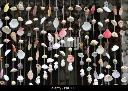 Thailand, Südostasien - sea shell Dekoration in einem Badeort von Ko Samui. Mae Nam Stadt. Stockfoto