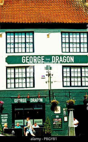 Die George und Drachen, Yarm on Tees, North East England, diese Kneipe ist, wo die Promotoren der Stockton und Darlington 1820 met Stockfoto