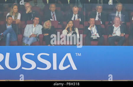 Moskau, Russland. 11. Juli 2018. England - Kroatien, Fußball, Moskau, Juli 11, 2018 Lothar Matthaeus mit Frau Anastasia Klimko, ENGLAND - KROATIEN FIFA WM 2018 Russland, Halbfinale, Saison 2018/2019, Juli 11, 2018 in Moskau, Russland. © Peter Schatz/Alamy leben Nachrichten Stockfoto