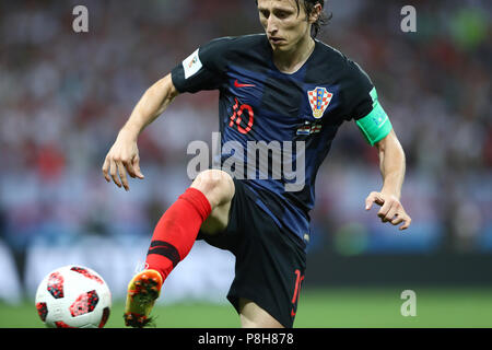 Moskau, Russland. 11. Juli 2018. Luka Modric (CRO) Fußball / Fussball: FIFA WM Russland 2018 Halbfinale zwischen Kroatien 2-1 England bei Luzhniki Stadion in Moskau, Russland. Credit: yohei Osada/LBA SPORT/Alamy leben Nachrichten Stockfoto