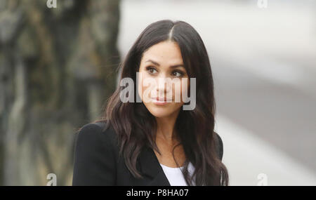 Prinz Harry und Meghan Markel besuchen Sie die Große Hungersnot Skulptur, Dublin, Irland Stockfoto