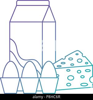 Milch, Käse und Eier Stock Vektor