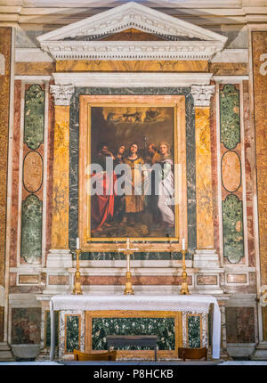 Malerei in der Kirche von Saint Louis die Franzosen in Rom, Italien. Stockfoto