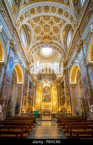 Einen Blick in die Kirche von Saint Louis die Franzosen in Rom, Italien. Stockfoto