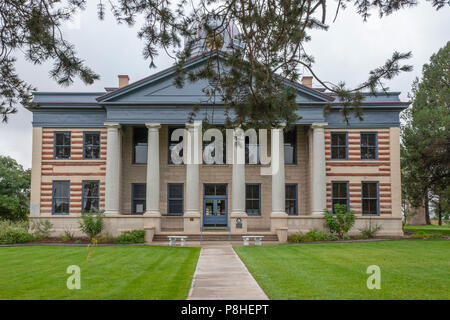 Historisches Jeff Davis County Courthouse in Fort Davis, Texas. Stockfoto