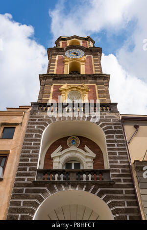 Glockenturm der Kathedrale, Sorrento, Italien Stockfoto