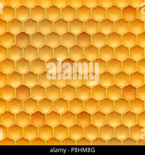 Vektor Illustration realistische Wabenstruktur. Honig, Bienenwachs. EPS 10. Stock Vektor