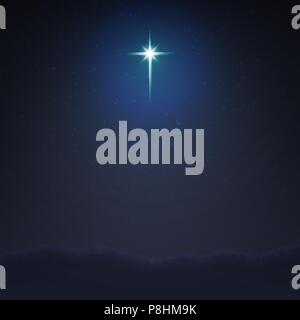 Vektor illustration Bethlehem Star minimalistischen Hintergrund. Die Geburt von Jesus Christus EPS 10. Stock Vektor