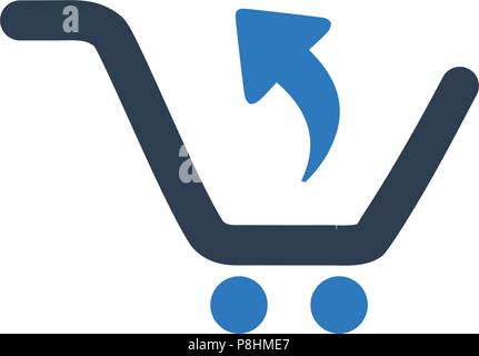 Aus Warenkorb entfernen" klicken. Stock Vektor