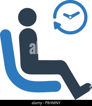 Warten, Warten Zimmer Symbol Stock Vektor