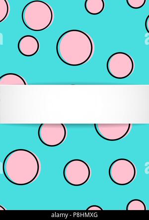 Pop Art bunte Konfetti Hintergrund. Große farbige Punkte und Circ. Stock Vektor