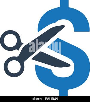 Preisreduzierung Symbol Kostensenkung Minimieren Kostenreduzierung Vektor Art Illustration Stock Vektorgrafik Alamy