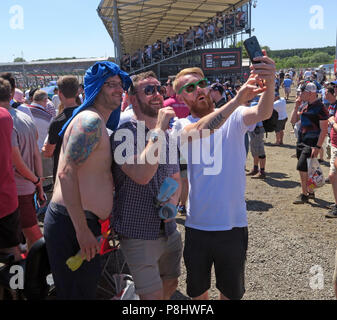 Allgemeine Aufnahme Zuschauer, beim britischen Grand Prix, Silverstone, Towcester, Northamptonshire, England, Großbritannien Stockfoto