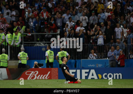 Moskau, Russland. 11. Juli 2018. Während eines Spiels zwischen England und Kroatien gültig für das Halbfinale der WM 2018, am Lujniki Stadion in Moskau, Russland, statt. Kroatien gewinnt 2-1. Credit: Thiago Bernardes/Pacific Press/Alamy leben Nachrichten Stockfoto