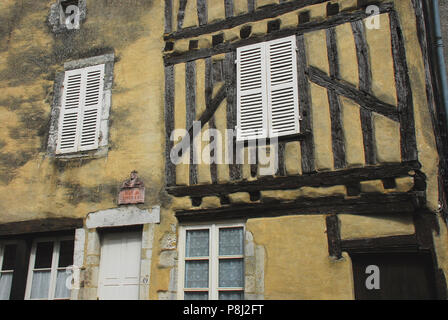 Frankreich - architektonisches Detail eines Fachwerk Haus Stockfoto