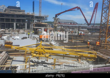 Der Bau ist in vollem Gange auf dem 2 Hektar großen Gelände, Queen's Marque, der Waterfront Development Halifax Projekt für die Fertigstellung in 2019 geplant Stockfoto