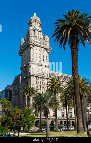 Palace, Art Deco Stil Salvo Palast, dem Plaza de la Independencia, Montevideo, Uruguay Stockfoto