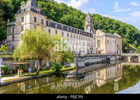 Brantôme Abtei in der Dordogne, Frankreich Stockfoto