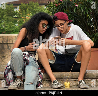 Junge Menschen in Italien Verona Stockfoto