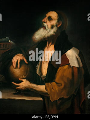 Archimedes von Luca Giordano 1632-1705 Italien Italienisch (Archimedes von Syrakus 287-212 v. Chr. war ein griechischer Mathematiker, Physiker, Ingenieur, Erfinder, und Astronom.) Stockfoto