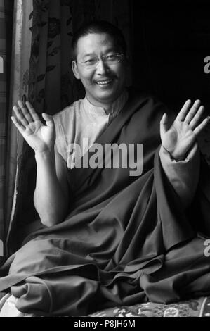 Zha Xi Lang Jia Rimpoche auf katok Dorjeden Kloster - Kham, (Osten, Tibet), Provinz Sichuan, China Stockfoto