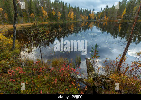 See in Hossa, Finnland Stockfoto