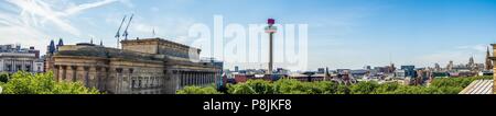 Stadtzentrum Liverpool Architektur panorama Stockfoto