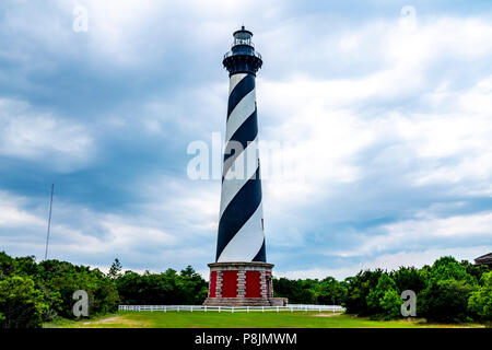 Cape Hatteras Light ist ein Leuchtturm auf Hatteras Island in die Outer Banks in der Stadt von Buxton, North Carolina, USA Stockfoto